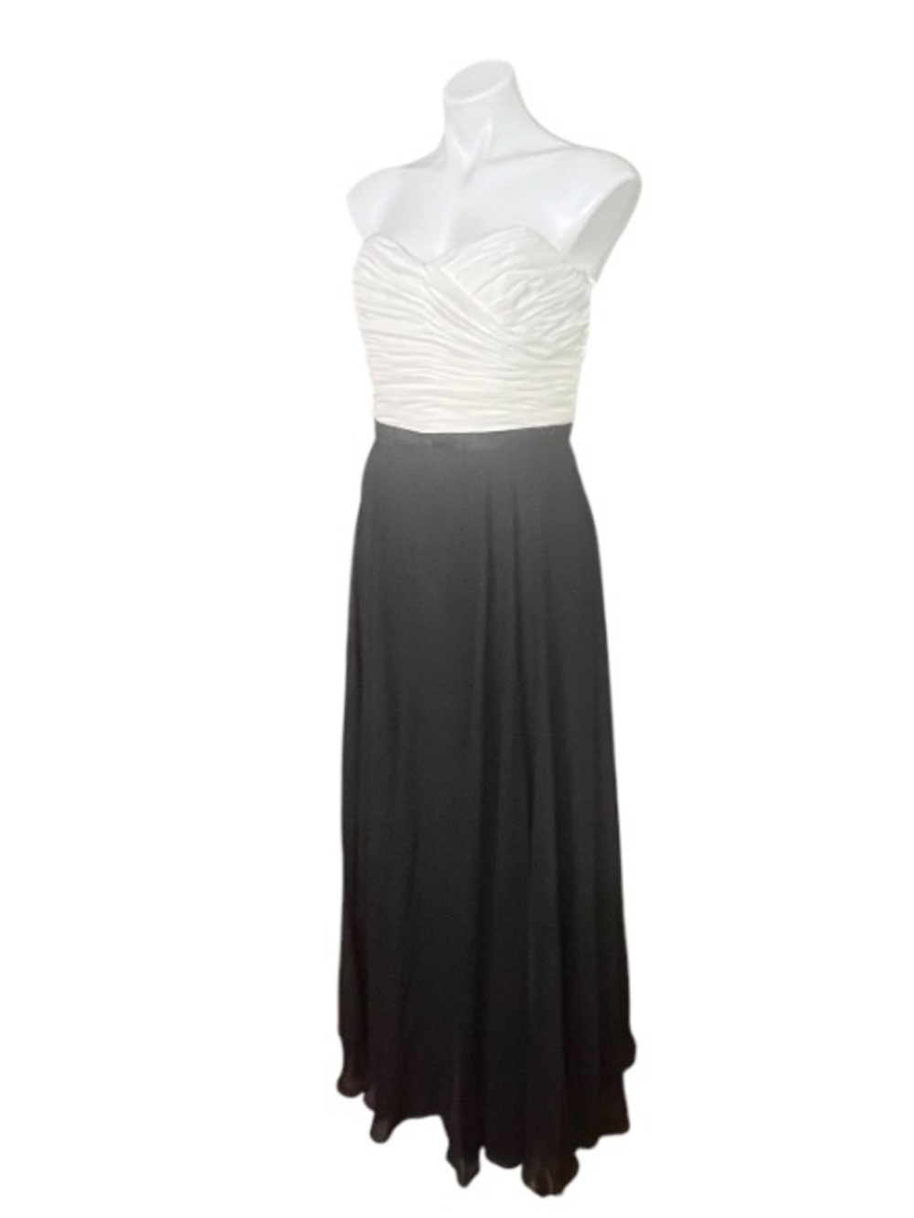 Vintage Couture Collection Strapless Formal Gown Black Ivory NWT Size 8